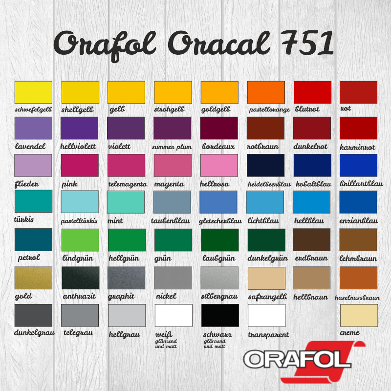 CreaSteinmetz Oracal 751 DIN A4 (21x30cm)